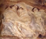 Jules Pascin Three nude lade of lie oil on canvas